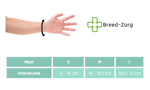 Attelle de poignet allongée avec attelle - résistante